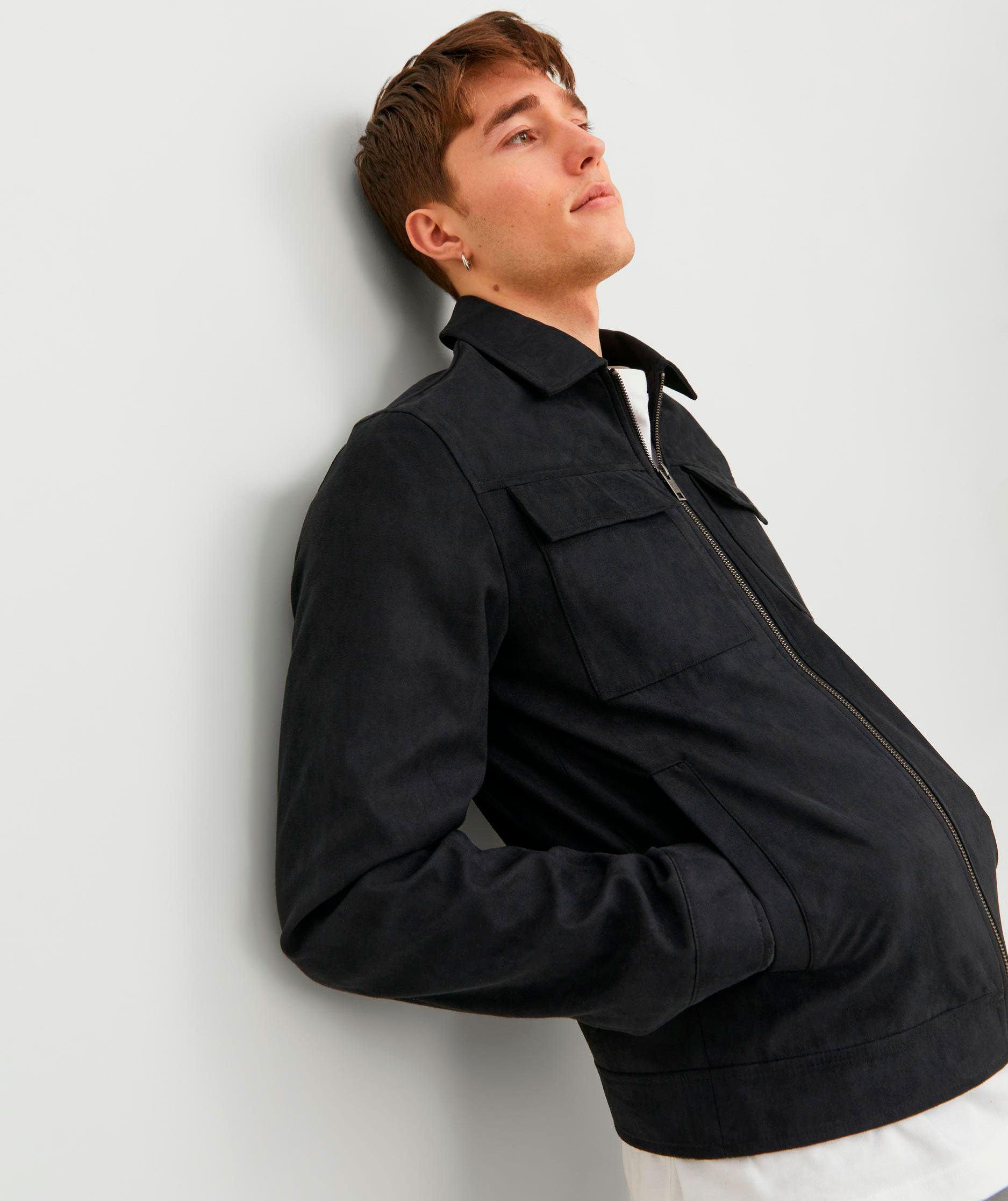 Jack & Jones JJEROCKY PAYTON faux leather jacket, Jet black, large image number 4