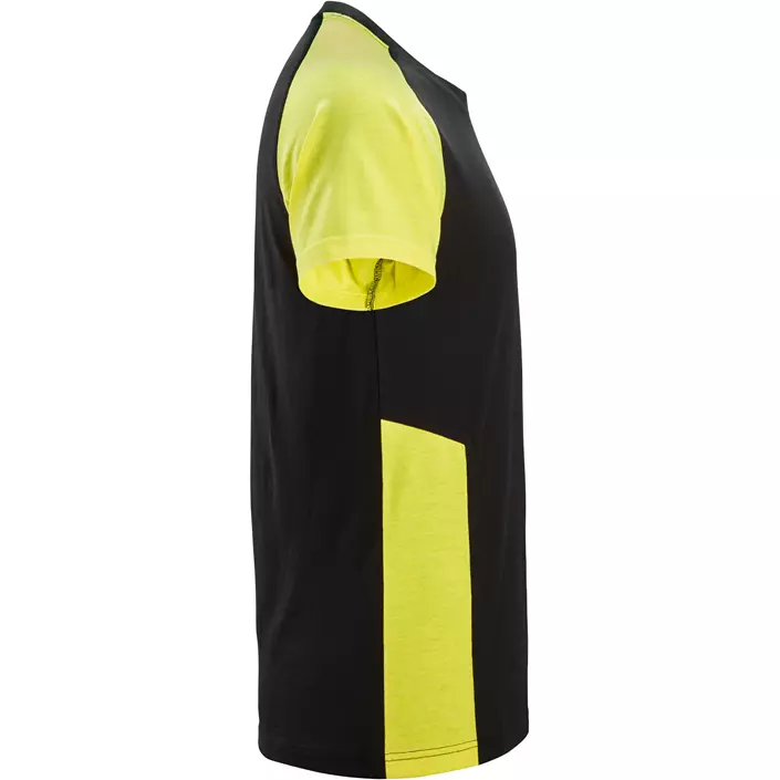 Snickers T-shirt 2550, Sort/Hi-Vis Gul, large image number 2