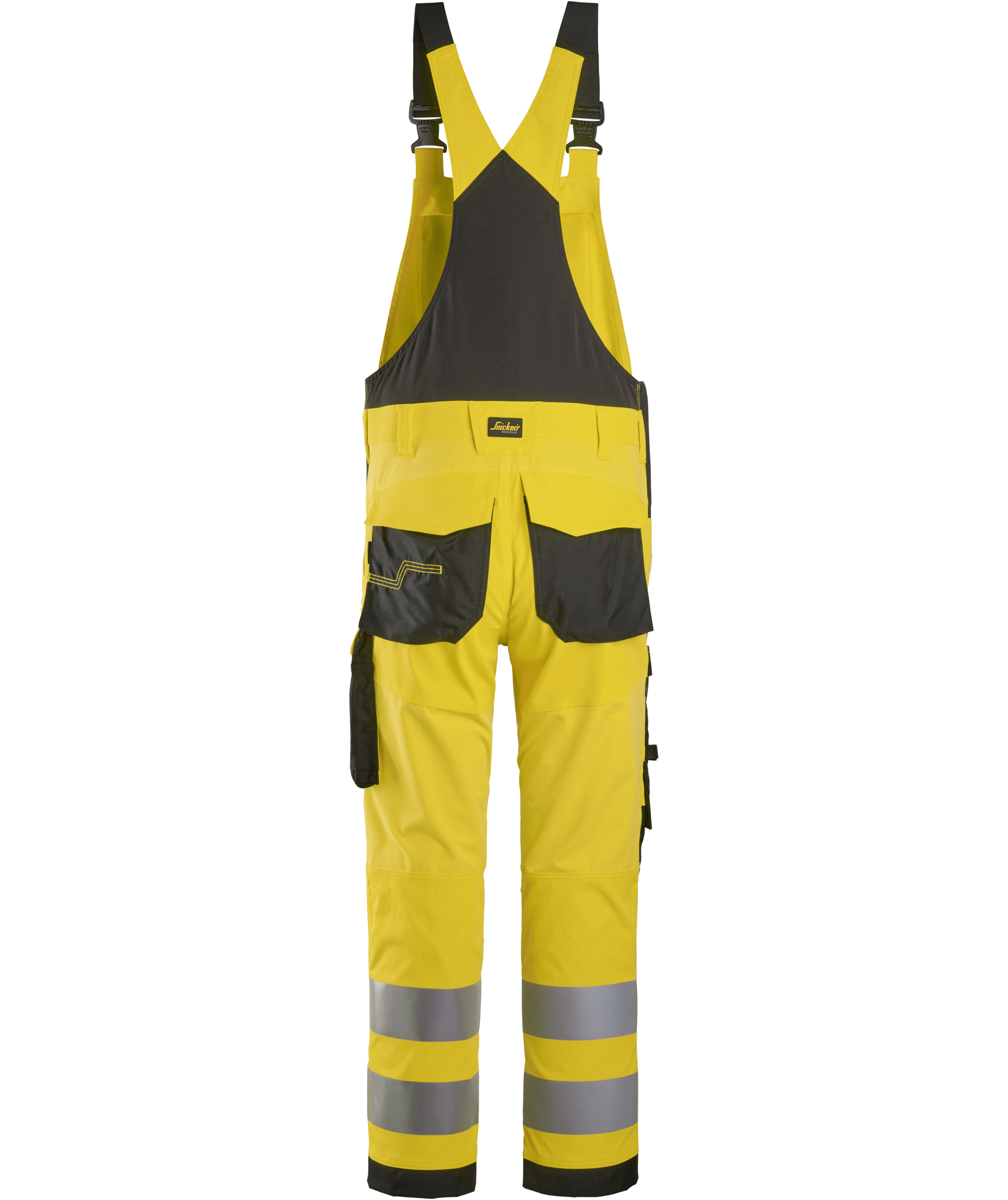 Snickers bib and brace 6043, Hi-vis Yellow/Black, large image number 1