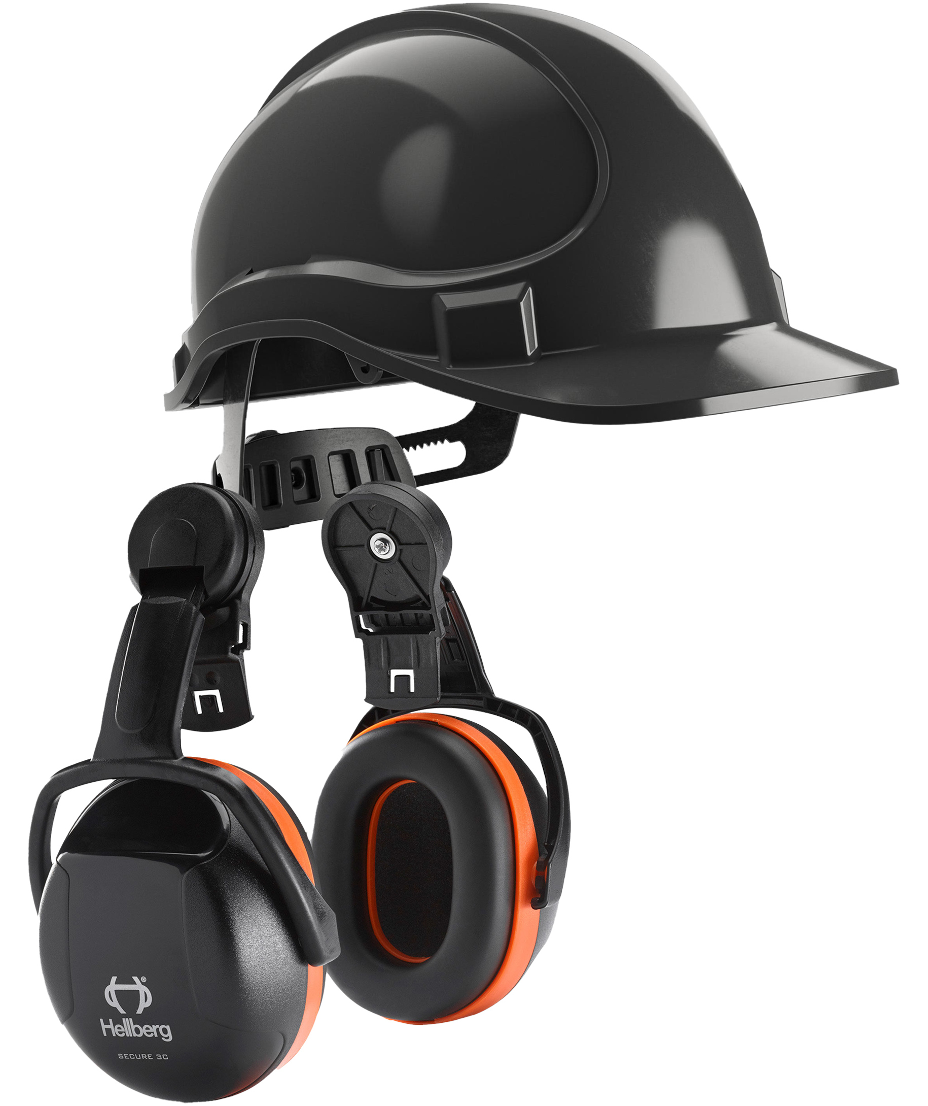 Hellberg safety helmet and helmet mounted ear defenders, , large image number 0
