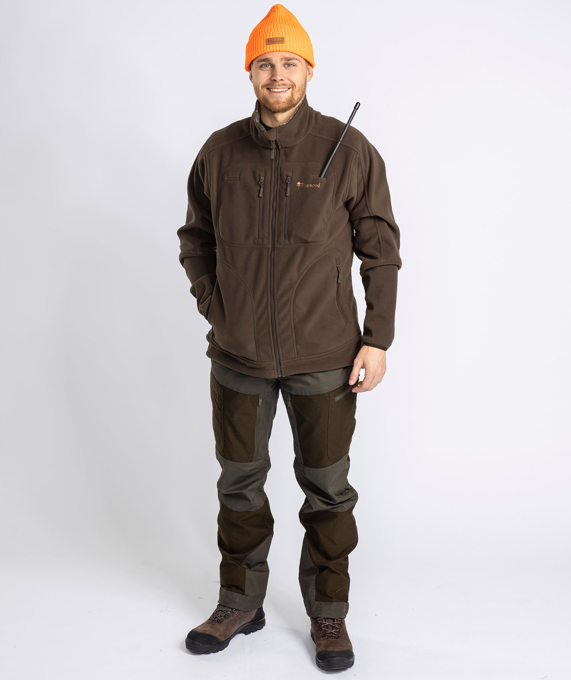 Pinewood&nbsp;Furudal Reversible Camou fleecejakke, Hunting Brown/Strata, large image number 5