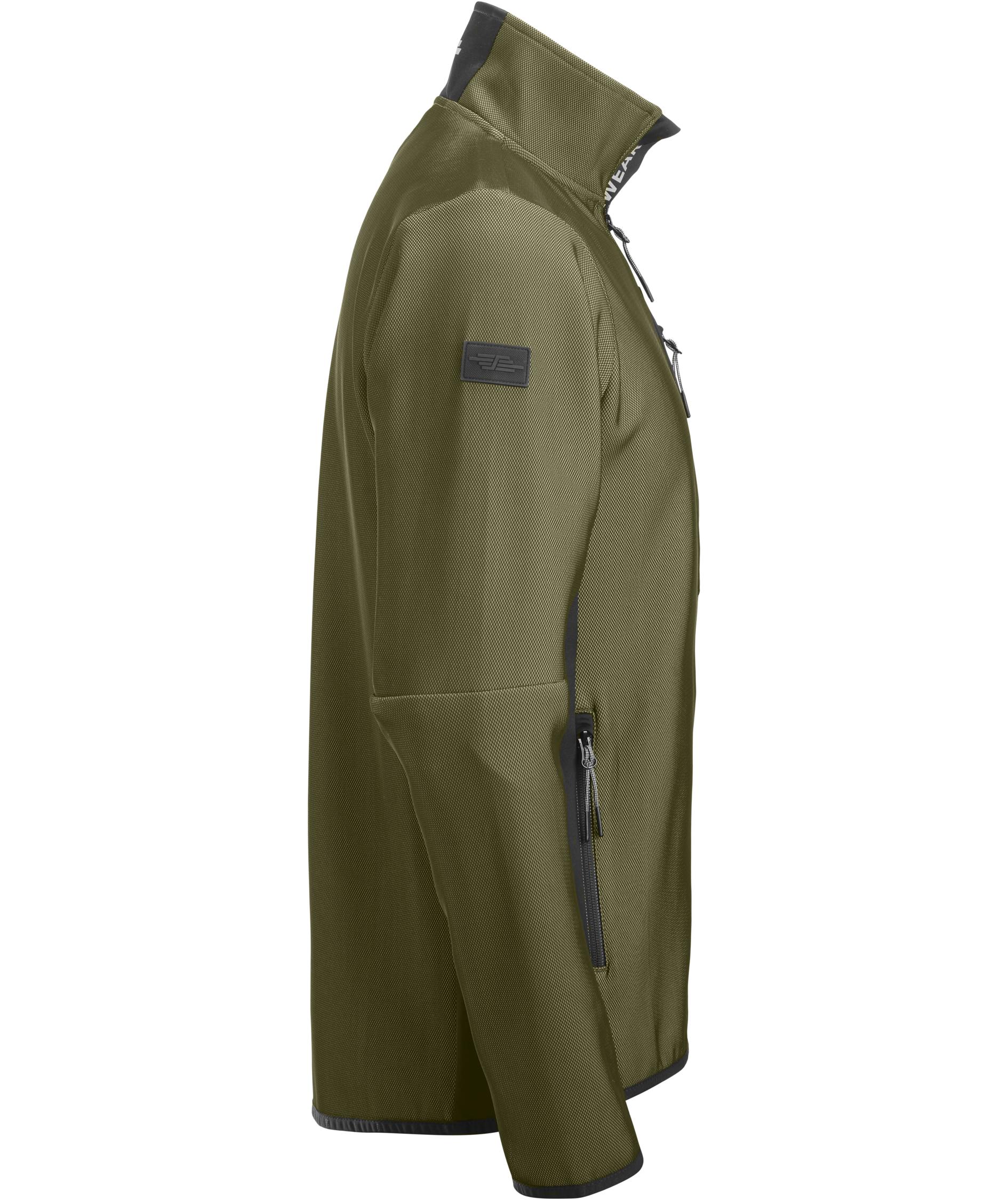 Snickers FlexiWork jakke 8045, Khaki Green/Black, large image number 2