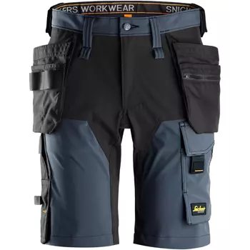 Snickers AllroundWork craftsman shorts 6175 full stretch, Navy/black