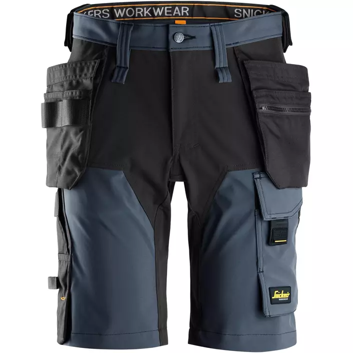 Snickers AllroundWork craftsman shorts 6175 full stretch, Navy/black, large image number 0