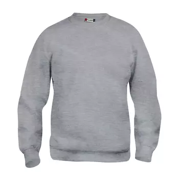 Clique Basic Roundneck childrens sweater, Grey Melange