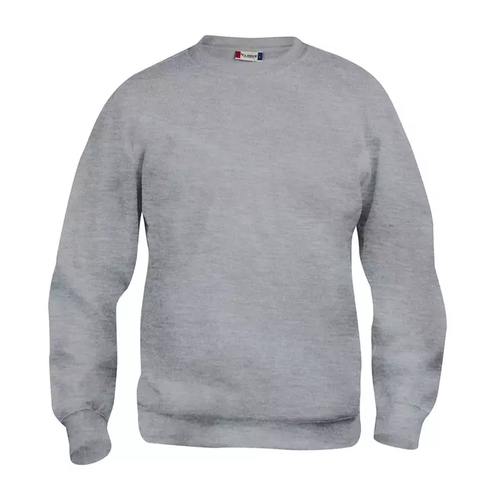 Clique Basic Roundneck childrens sweater, Grey Melange, large image number 0