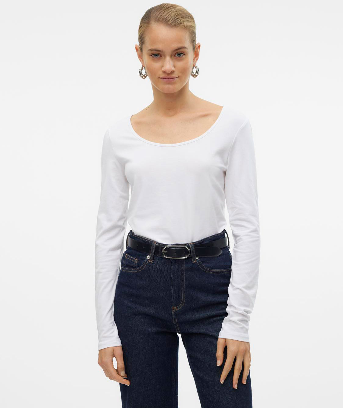 Vero Moda VMMAXI MY SOFT lang&auml;rmliges Damen T-Shirt, Bright White, large image number 1