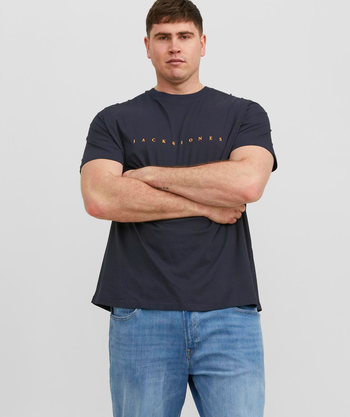 Jack & Jones Plus JJESTAR T-shirt, Dark navy, large image number 6