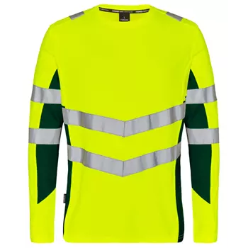 Engel Safety långärmad T-shirt, Varsel Gul/Grön