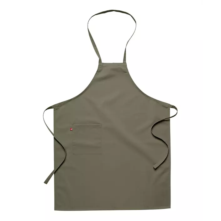 Segers Junior bröstlappsförkläde med ficka, Olivgrön, large image number 0