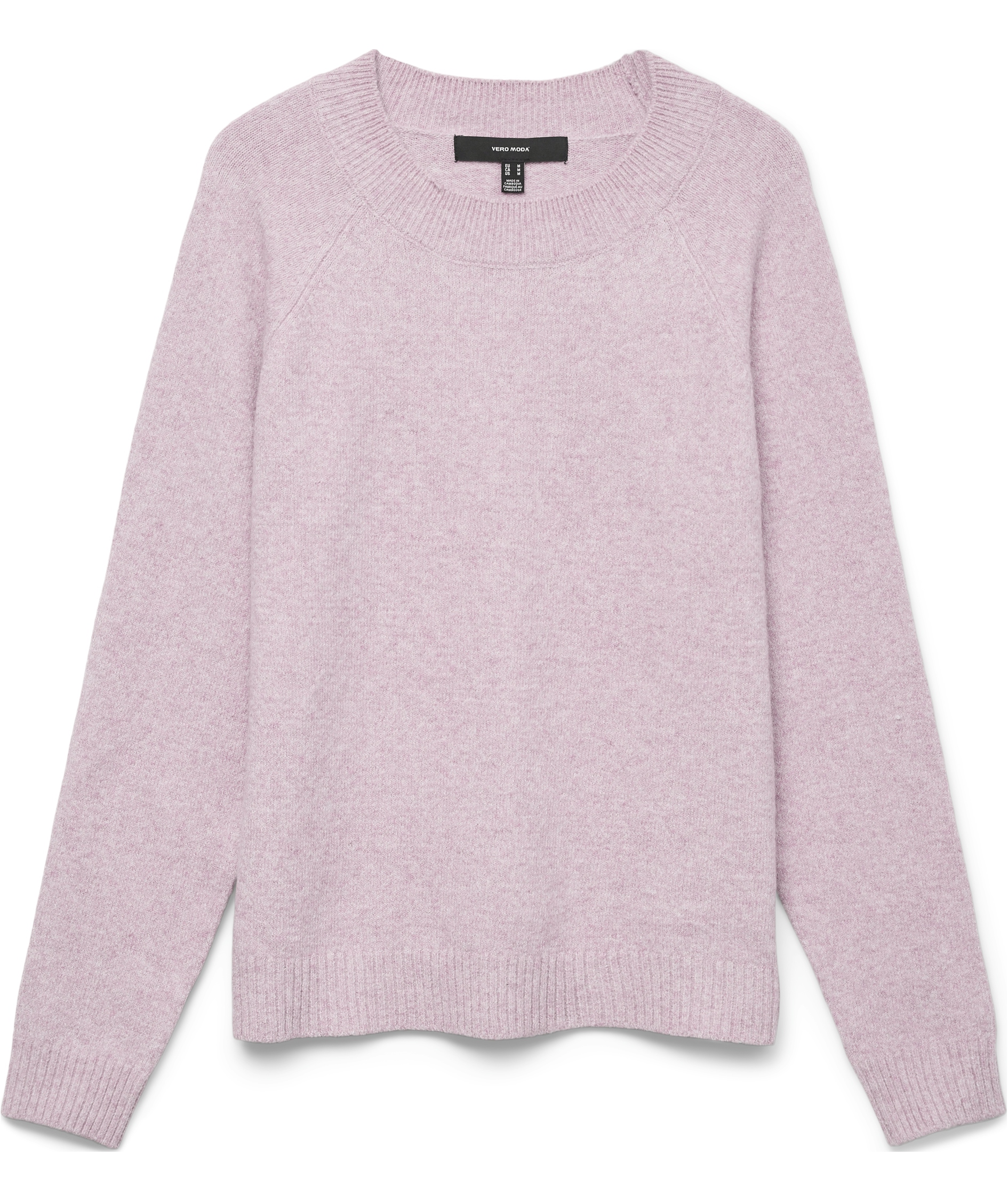 Vero Moda VMDOFFY women's knitted pullover, Pink A Boo Melange, Pink A Boo Melange, swatch