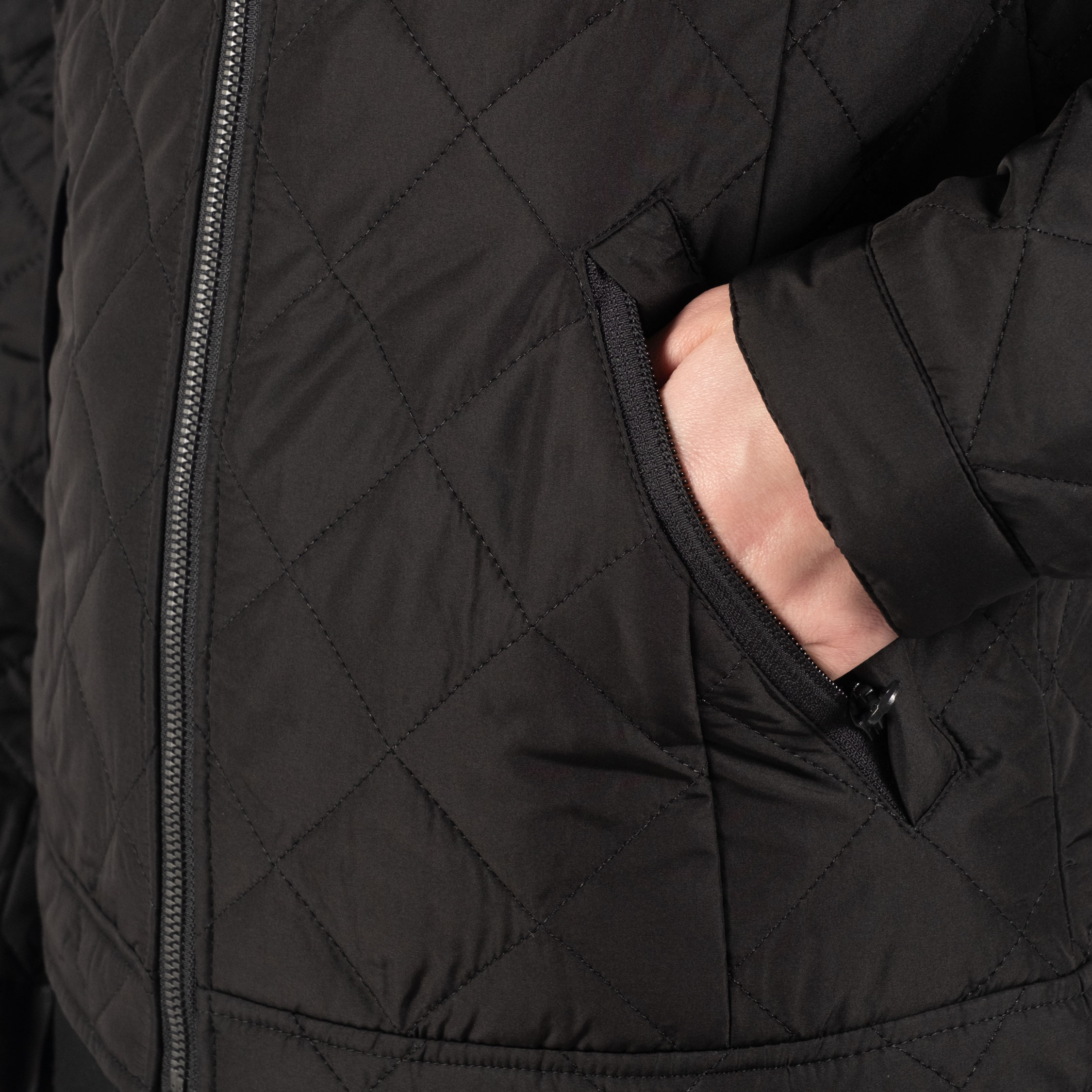 ID Gesteppte Damenjacke, Schwarz, large image number 3