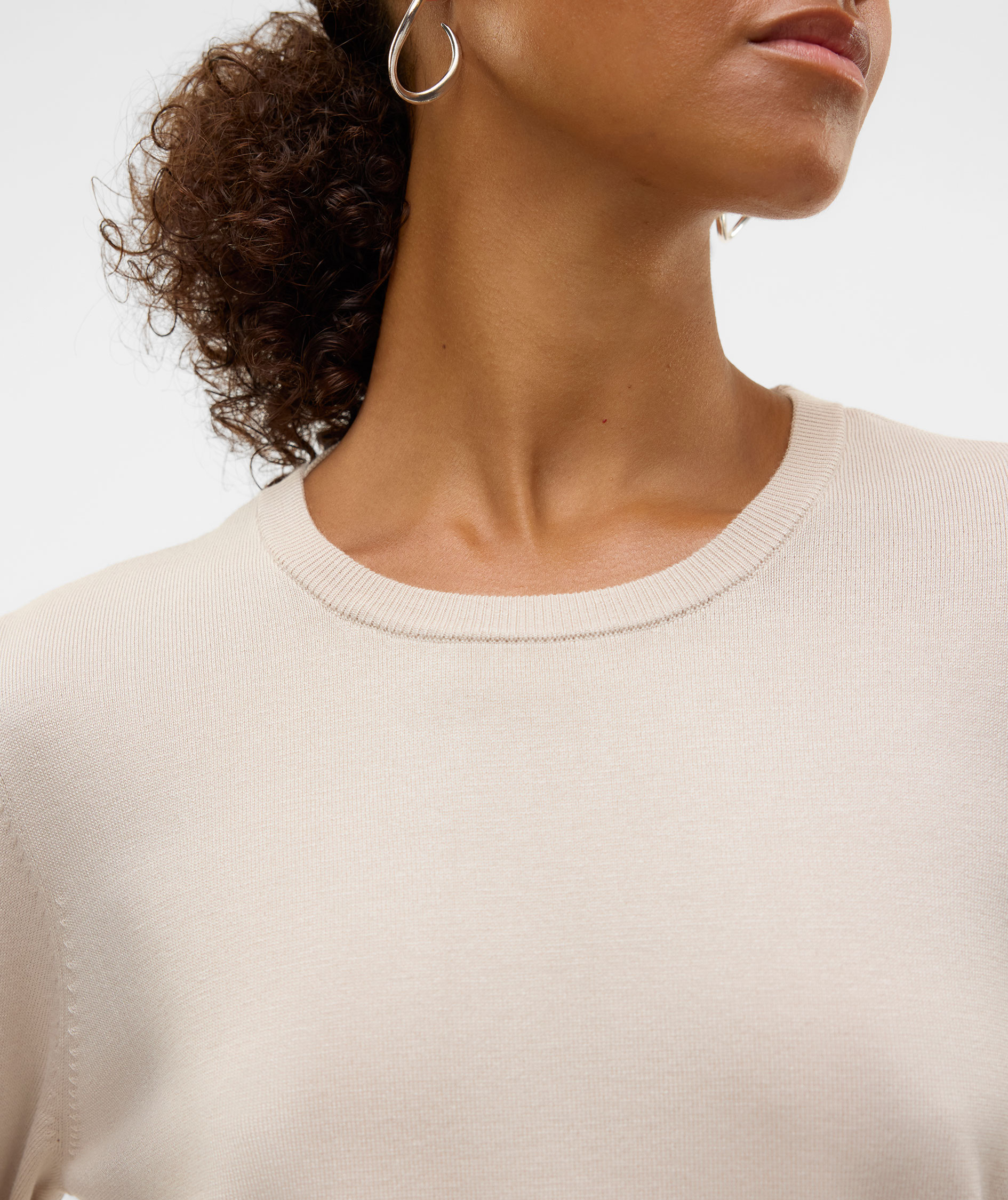 Vero Moda VMSILJE women's knitted pullover, Moonbeam, large image number 4