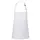 Karlowsky Basic bib apron with pockets, White, White, swatch