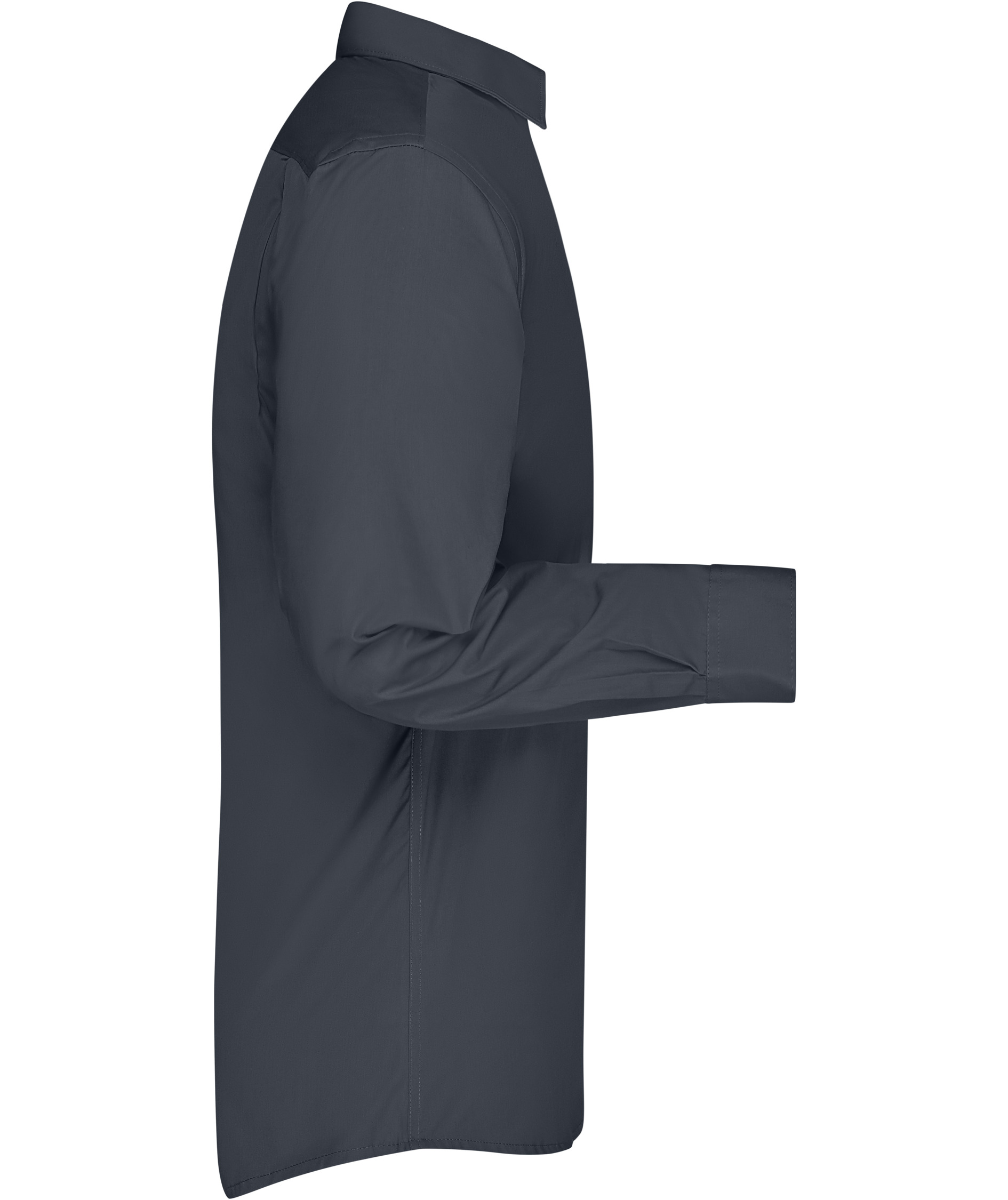 James & Nicholson modern fit  skjorta, Carbon Gr&aring;, large image number 2