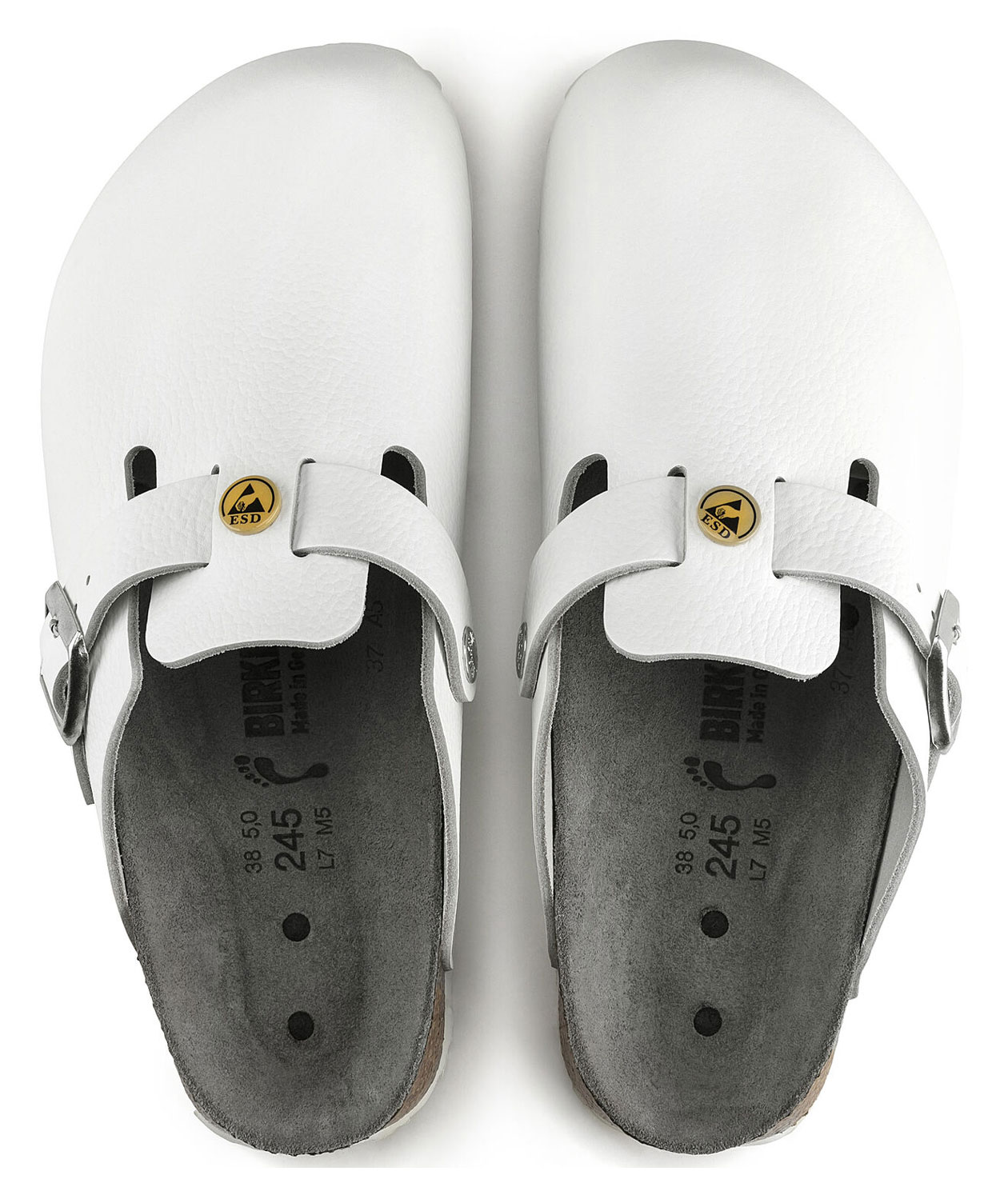 Birkenstock Boston ESD Regular Fit sandaler, Hvid, large image number 4