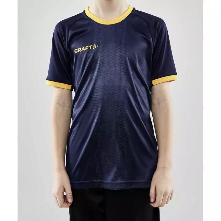 Craft Progress 2.0 Graphic Jersey T-shirt till barn, Navy/Sweden Yellow, large image number 1