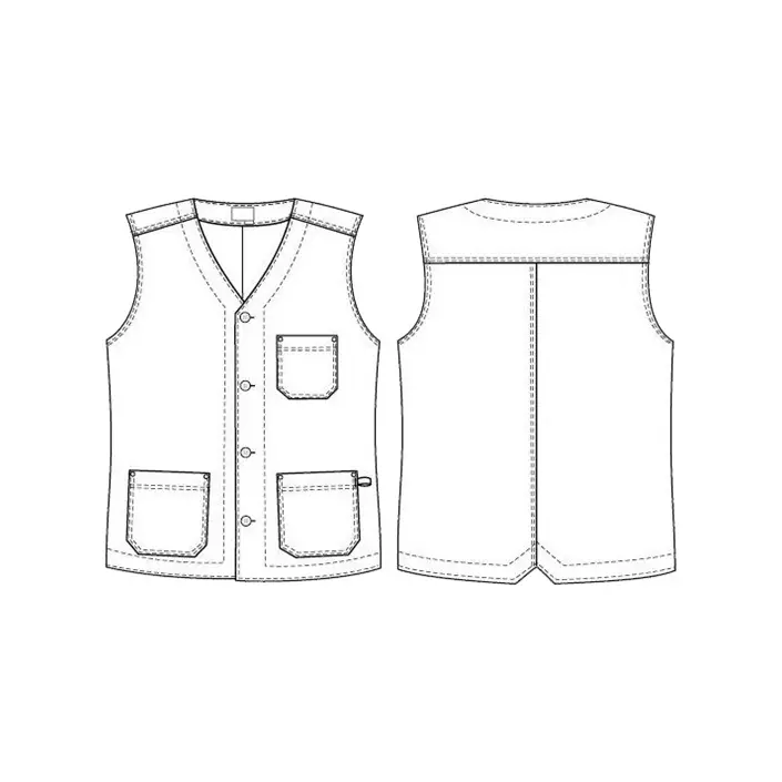 Segers 6013 server waistcoat, Dark Olivegreen, large image number 3