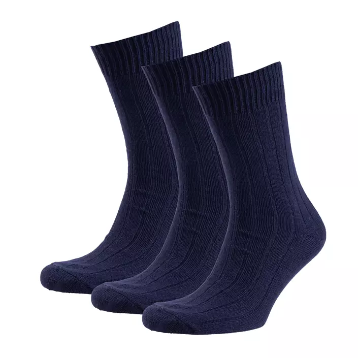 3-pack socks with merino wool, Dark navy, large image number 0