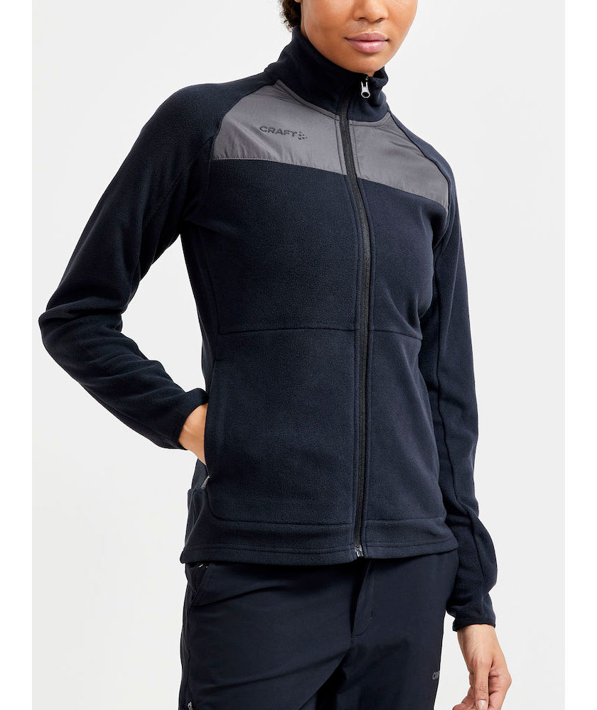 Craft ADV Explore dame fleece midlayer, Sort/Granit