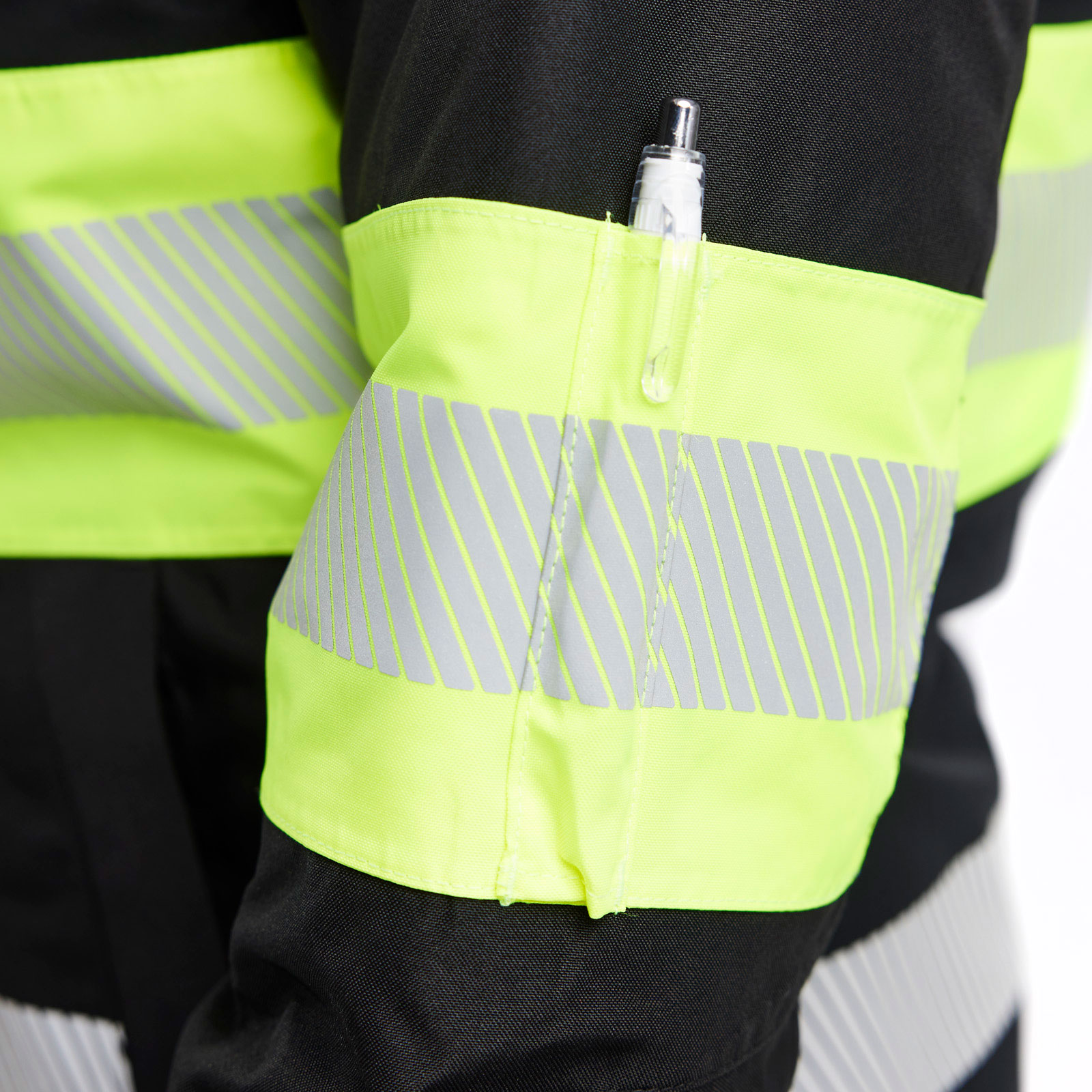 Bl&aring;kl&auml;der dame vinterjakke, Sort/Hi-Vis Gul, large image number 7