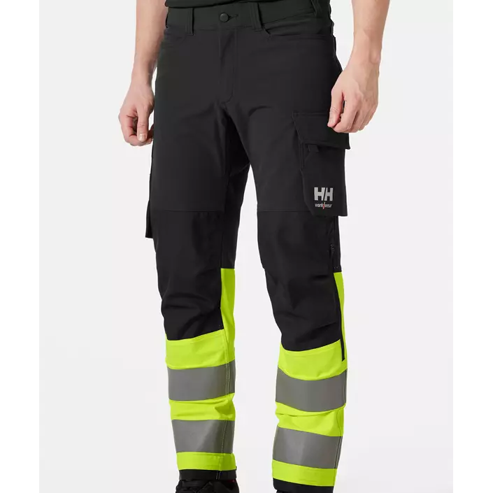 Helly Hansen Alna 4X work trousers full stretch, Hi-vis yellow/Ebony, large image number 1