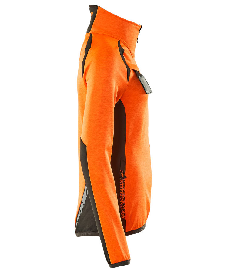 Mascot Accelerate Safe fleecetr&ouml;ja dam, Varsel Orange/M&oslash;rk antracit, large image number 2
