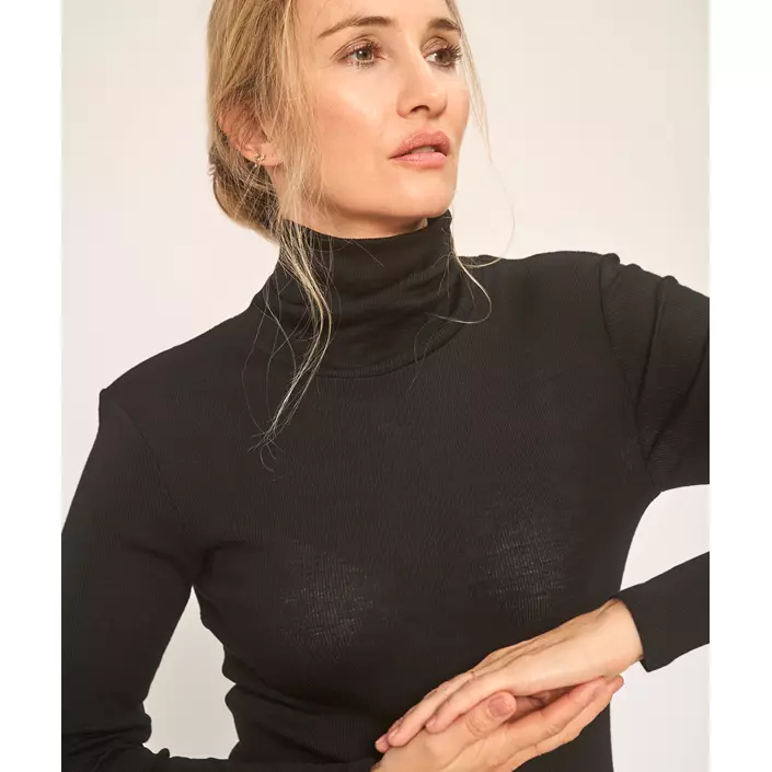Claire Woman Alys stickad tröja dam med merinoull, Svart, large image number 4