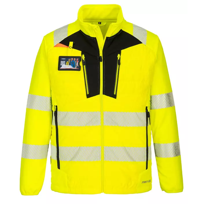 Portwest DX4 Hybrid Baffle jacket, Hi-vis Yellow/Black, large image number 0