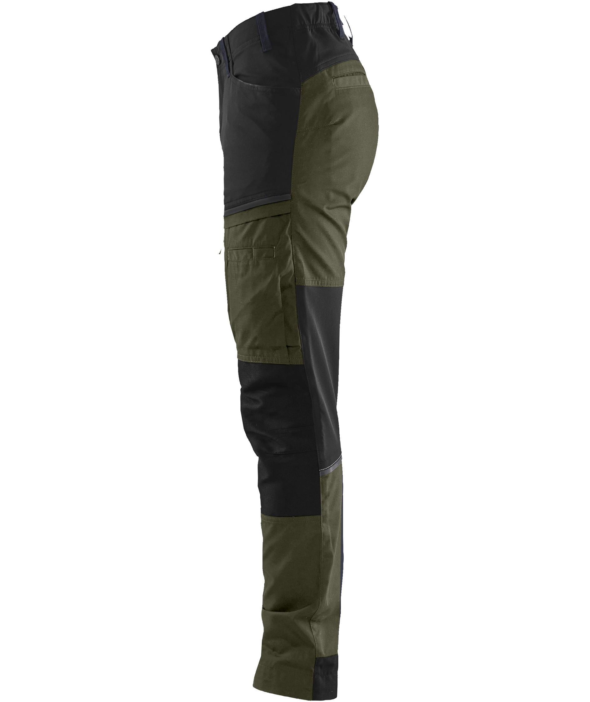 Bl&aring;kl&auml;der arbetsbyxa dam, Skog gr&ouml;n/svart, large image number 5