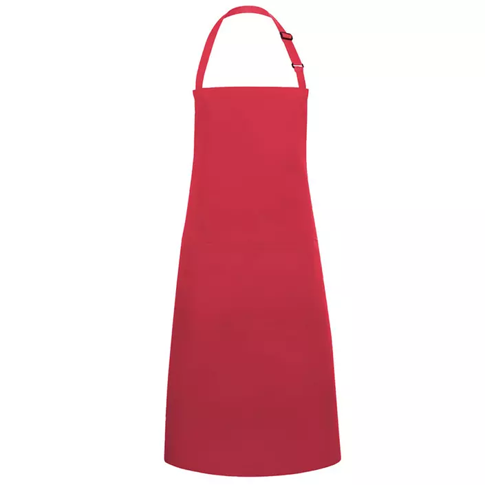 Karlowsky Basic bib apron with pockets, Raspberry Red, Raspberry Red, large image number 0