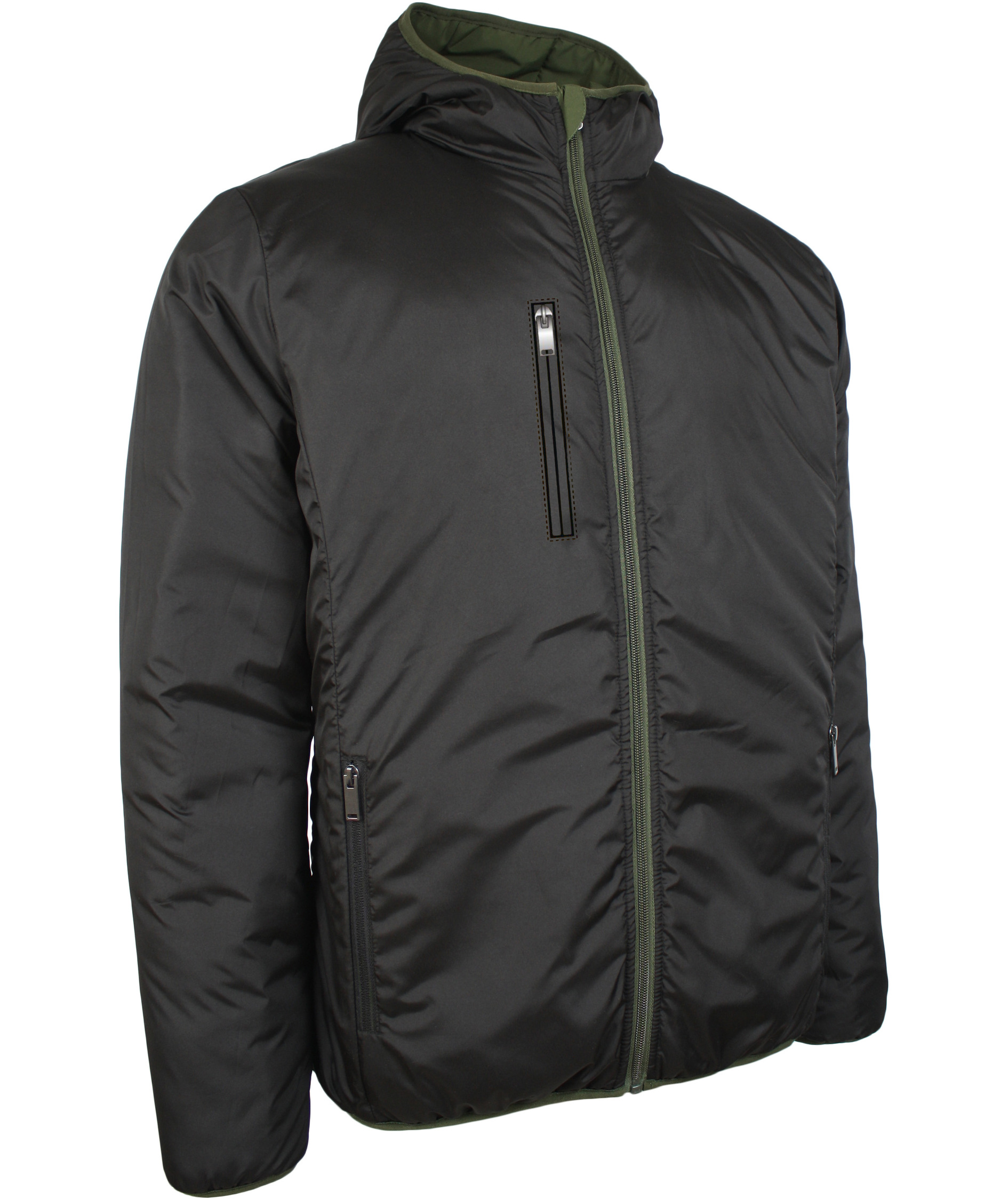 Lyngs&oslash;e reversible winter jacket, Green/Black, large image number 3