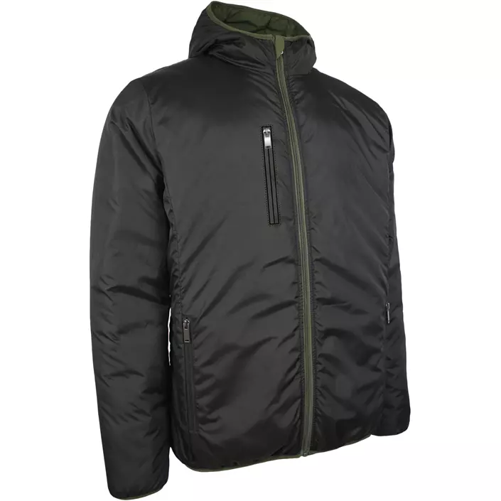 Lyngsøe vändbar vinterjacka, Grön/Svart, large image number 3