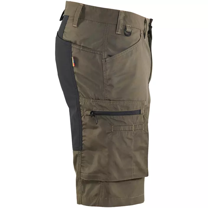 Blåkläder Unite arbetsshorts, Olivgrön/Svart, large image number 2