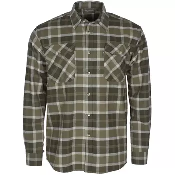 Pinewood Härjedalen modern fit flanell skogsarbetare skjorta, Mossgrön/Oliv