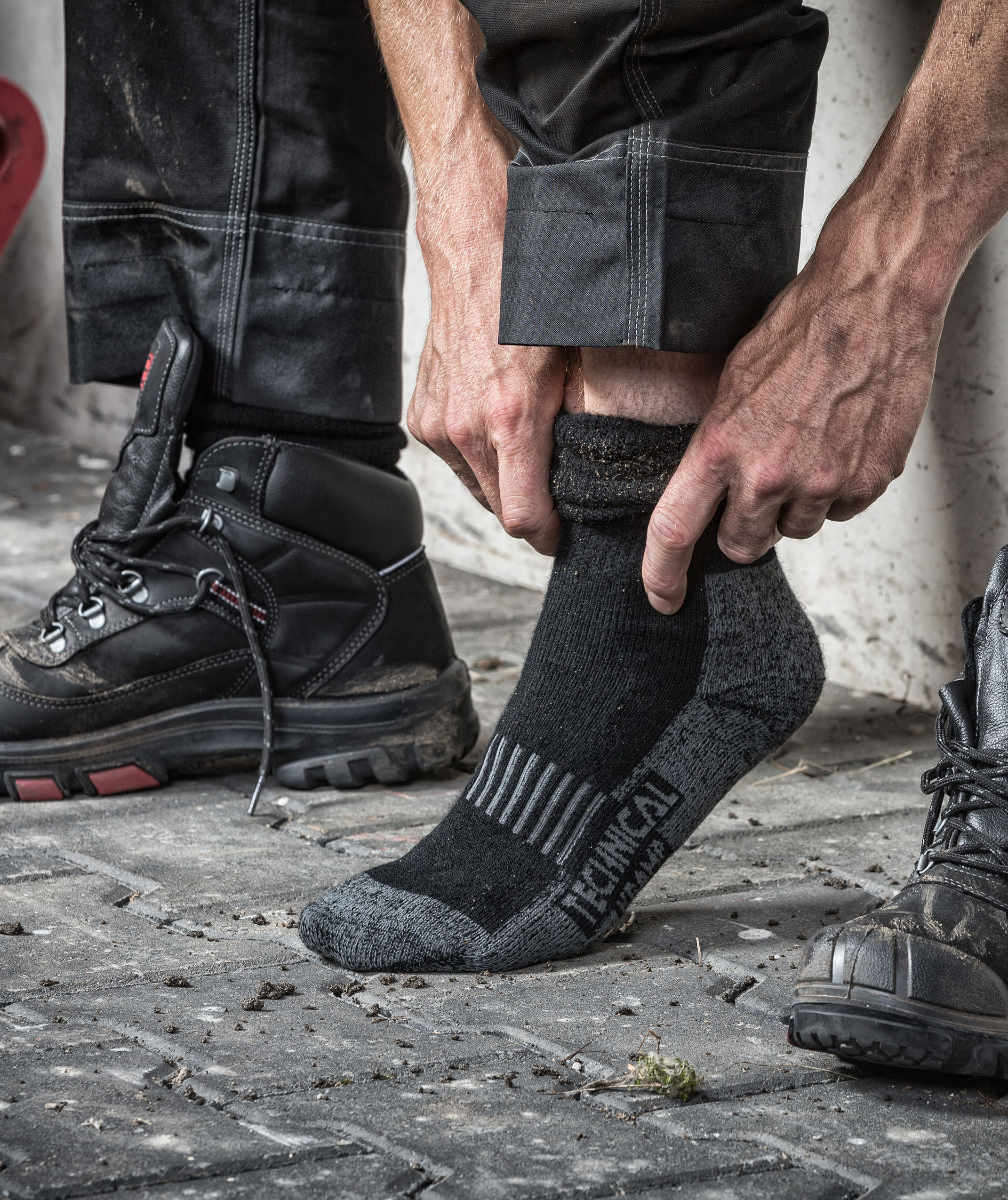 Kramp Technical 3/4 termal socks, Black, large image number 2