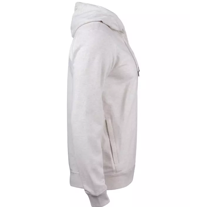 Clique Premium OC hoodie with full zipper, Light grey mottled, large image number 3