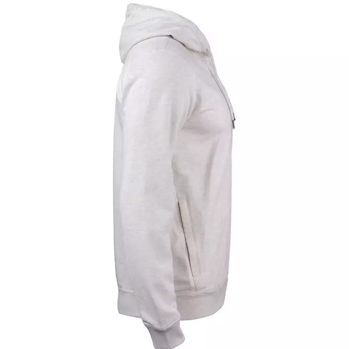 Clique Premium OC hoodie with full zipper, Light grey mottled, large image number 3