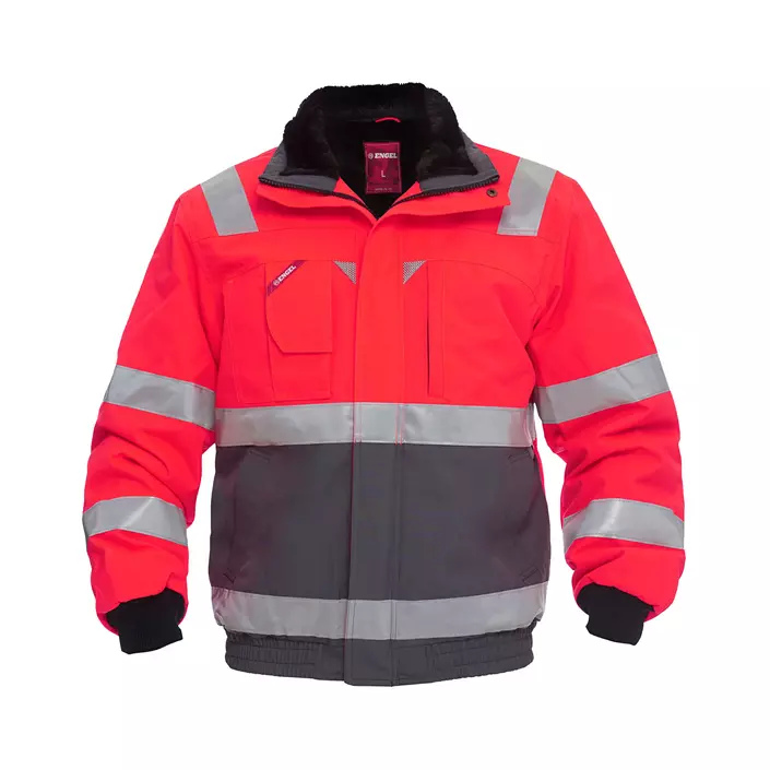 Engel pilot jacket, Hi-vis red/grey, large image number 0