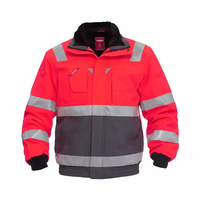 Engel Pilotenjacke, Hi-vis rot/grau, large image number 0