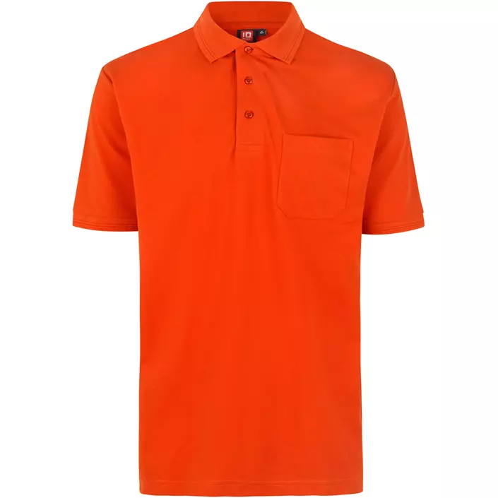 ID PRO Wear Polo T-skjorte med brystlomme, Oransje, large image number 0