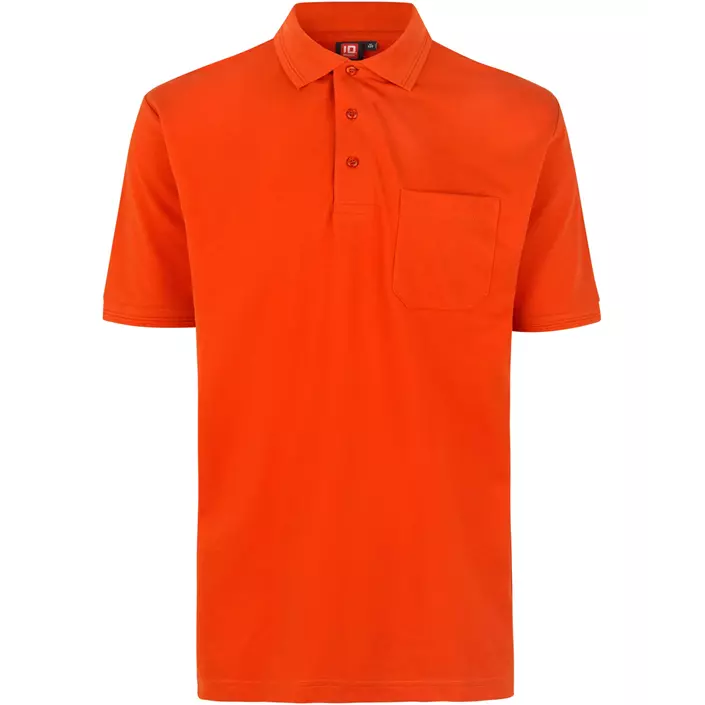 ID PRO Wear Polo T-skjorte med brystlomme, Oransje, large image number 0