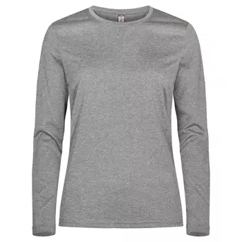 Clique Basic Active dame langermet T-skjorte, Grey melange