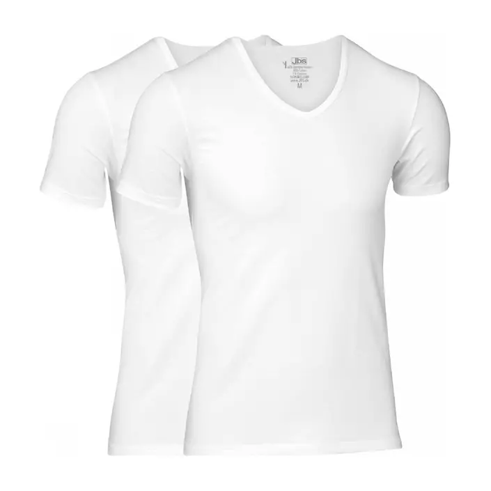 JBS 2-pak kortærmet undertrøje med bambus, Hvid, large image number 0