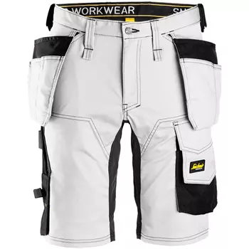 Snickers AllroundWork craftsman shorts, White/Black