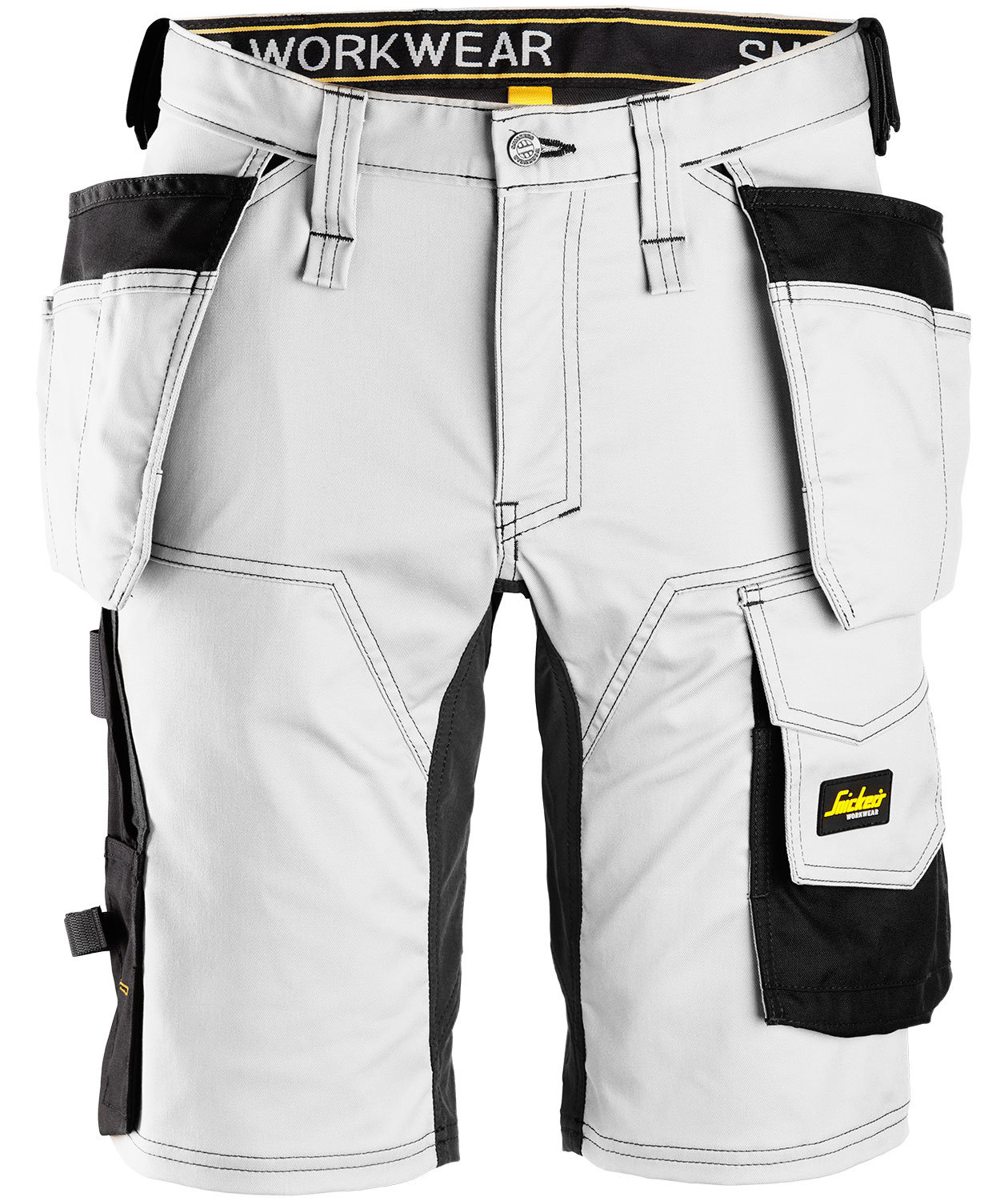 Snickers AllroundWork craftsman shorts 6141, White/Black, White/Black, swatch