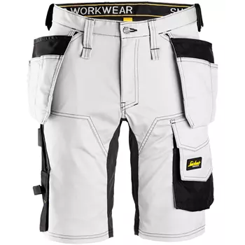 Snickers AllroundWork craftsman shorts 6141, White/Black