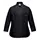 Portwest C837 women's chefs jacket, Black, Black, swatch