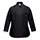 Portwest C837 dame kokkejakke, Sort, Sort, swatch