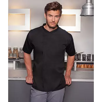 Karlowsky Basic kortærmet kokkeskjorte, Sort